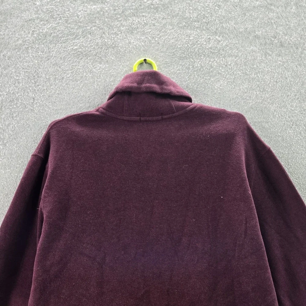 Polo Ralph Lauren Men Sweatshirt L Red‎ Long Sleeve Shawl Collar Logo Pony